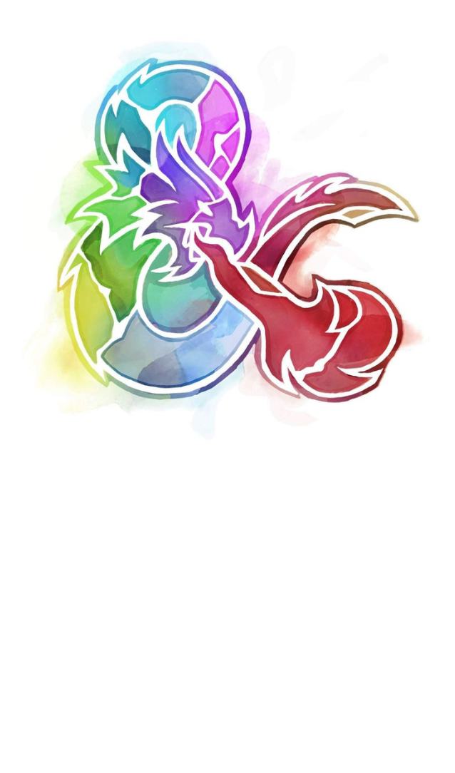 A colorful Dungeons and Dragons symbol