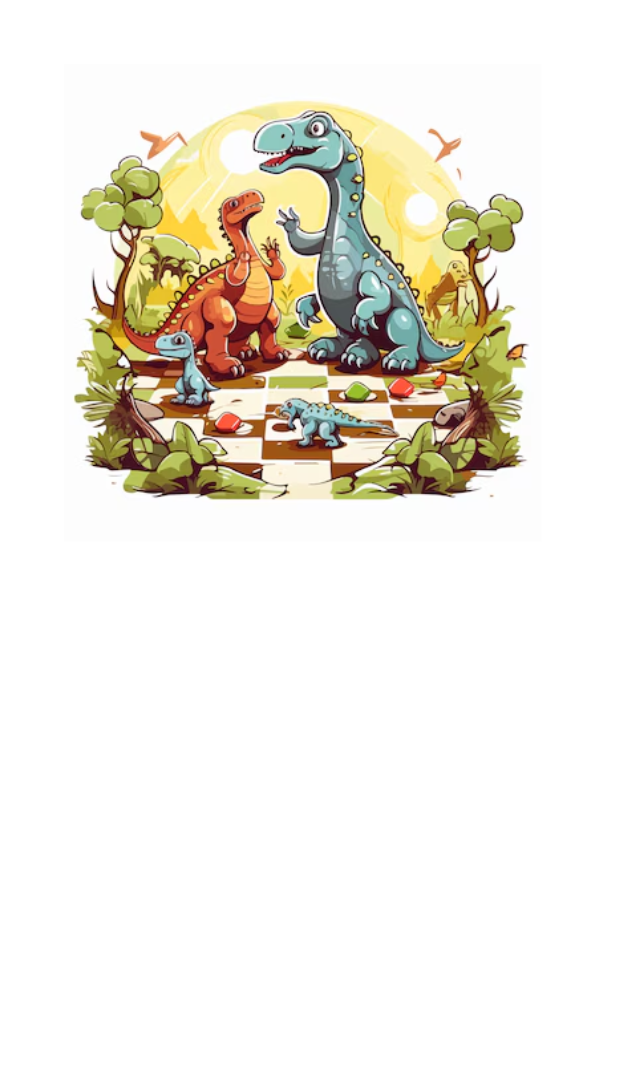 Dinos playing chess