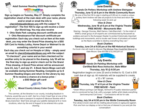 Summer Reading Adult Flyer Inside