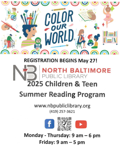 Color Our World Summer Reading Flyer 2025 Front