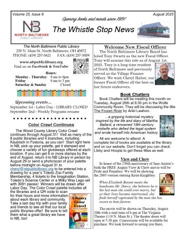 August Newsletter Front