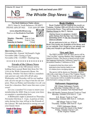 October Newsletter Front Page