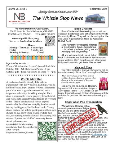 September Newsletter Front Page