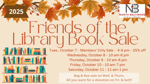 Friends of the Library Book sale poster