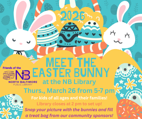 Meet the Easter Bunny Poster - Thrusday, March 26 from 5-7 pm