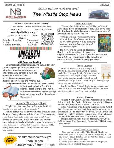 Front page of May 2026 Newsletter