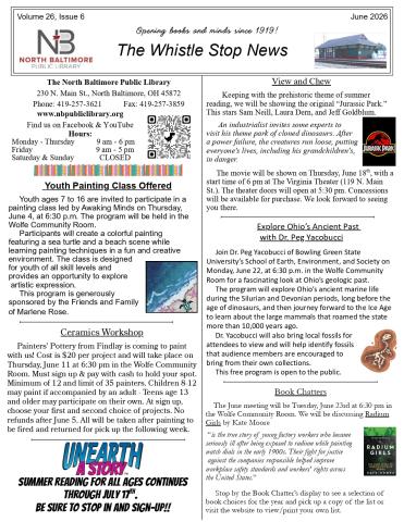 Front page of June 2026 Newsletter